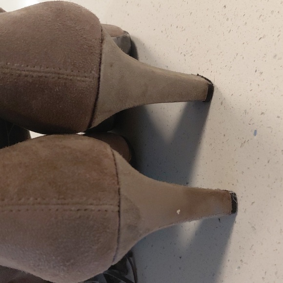 Bandolino Taupe Suede Over-the-Knee Tassel Boots - Picture 6 of 8